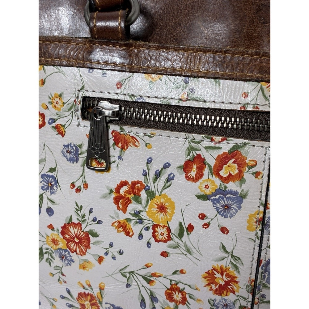 Patricia Nash Floral Mini Tote in Brown and Cream - Picture 4 of 14
